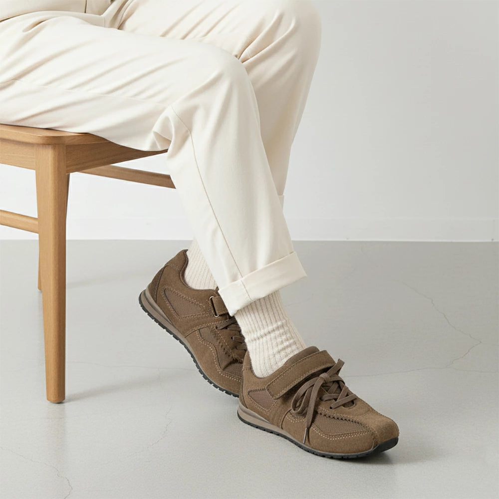 フェイクレザーベルトスニーカー【001】