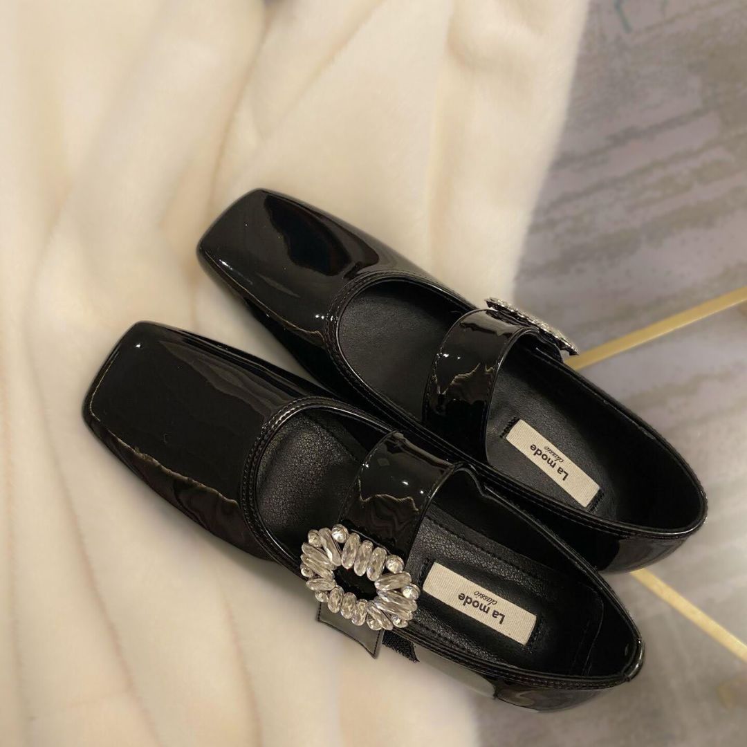 2024AW スクエアトゥビジューベルトパンプス 【3020-30】