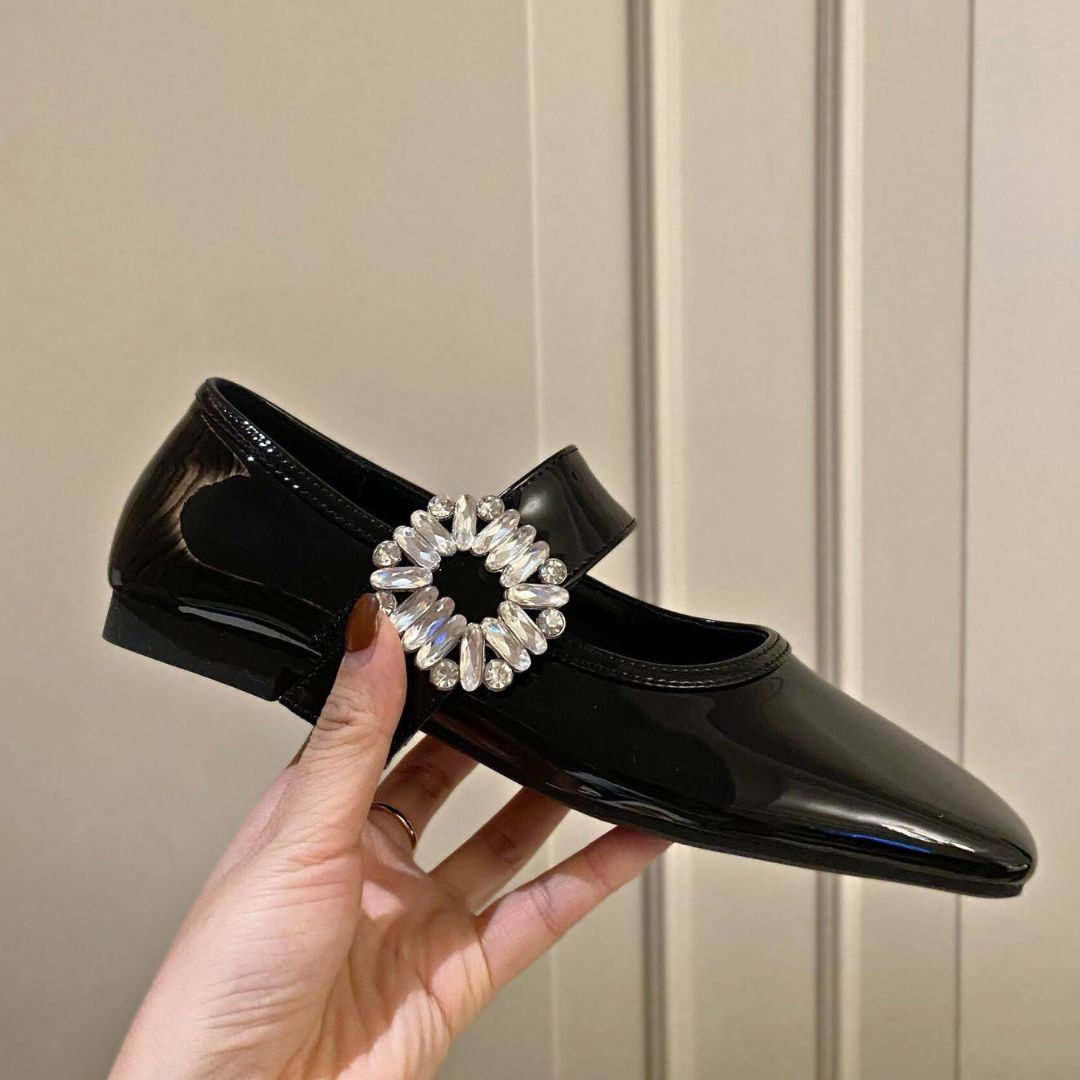 2024AW スクエアトゥビジューベルトパンプス 【3020-30】