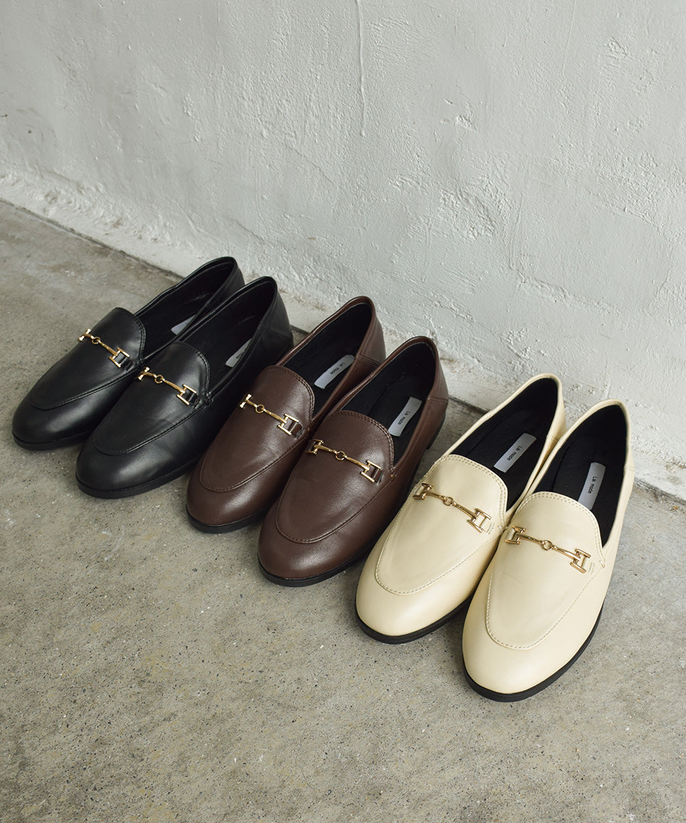 防水仕様感動ローファー マニッシュビットローファー【1853-1】