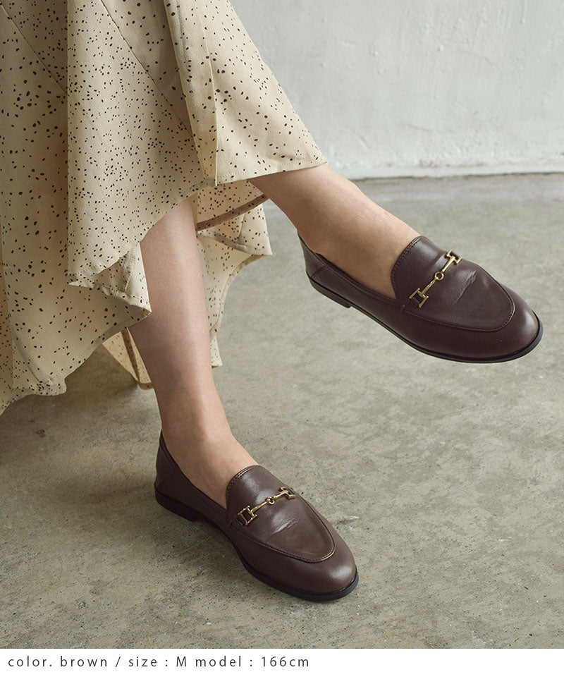 防水仕様感動ローファー マニッシュビットローファー【1853-1】