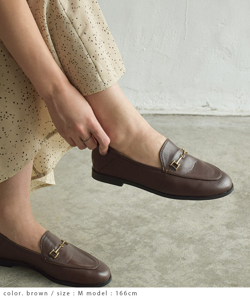 防水仕様感動ローファー マニッシュビットローファー【1853-1】