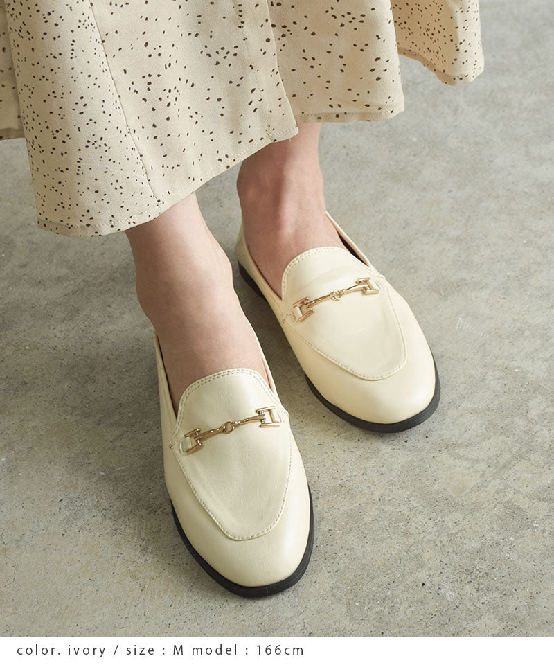 防水仕様感動ローファー マニッシュビットローファー【1853-1】