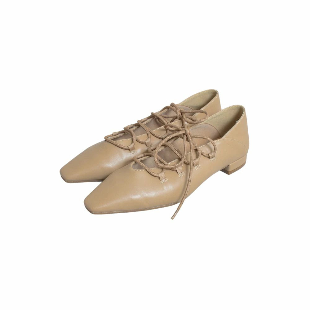 <2025SS>レースアップフラットパンプス【7502】