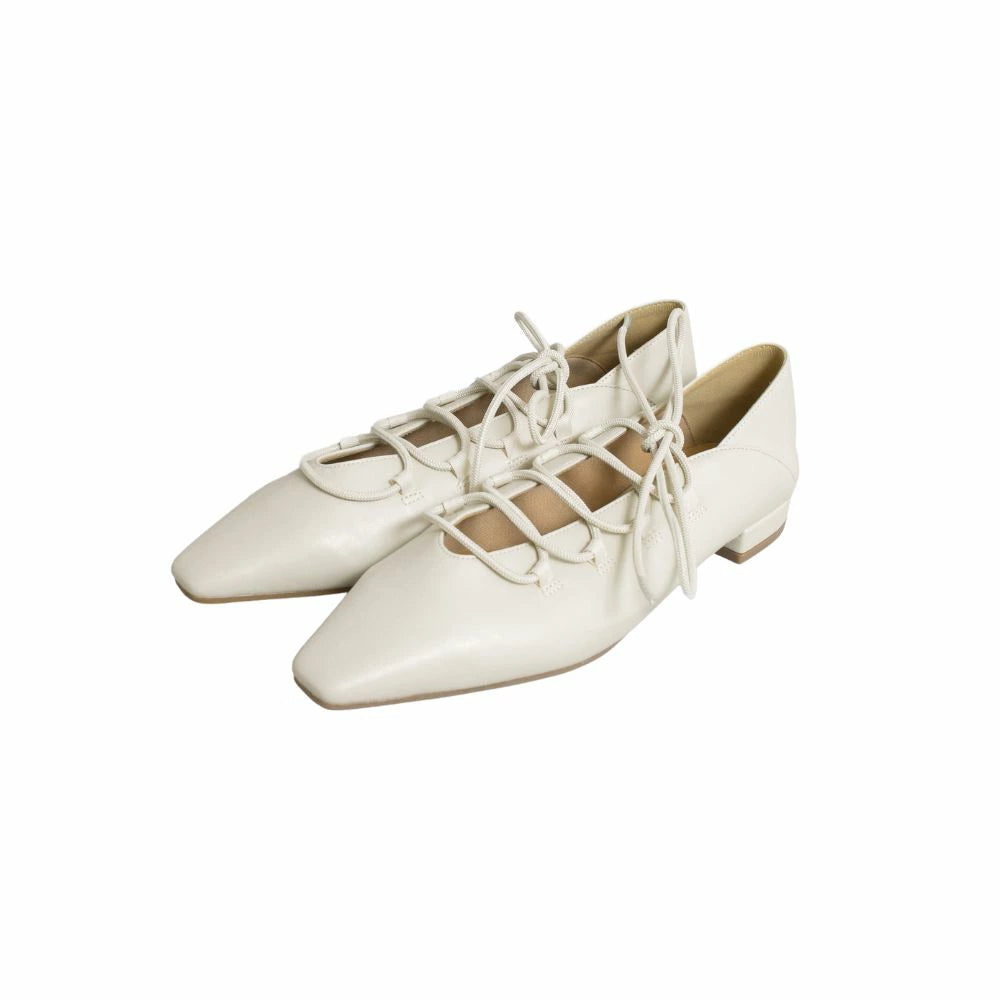<2025SS>レースアップフラットパンプス【7502】