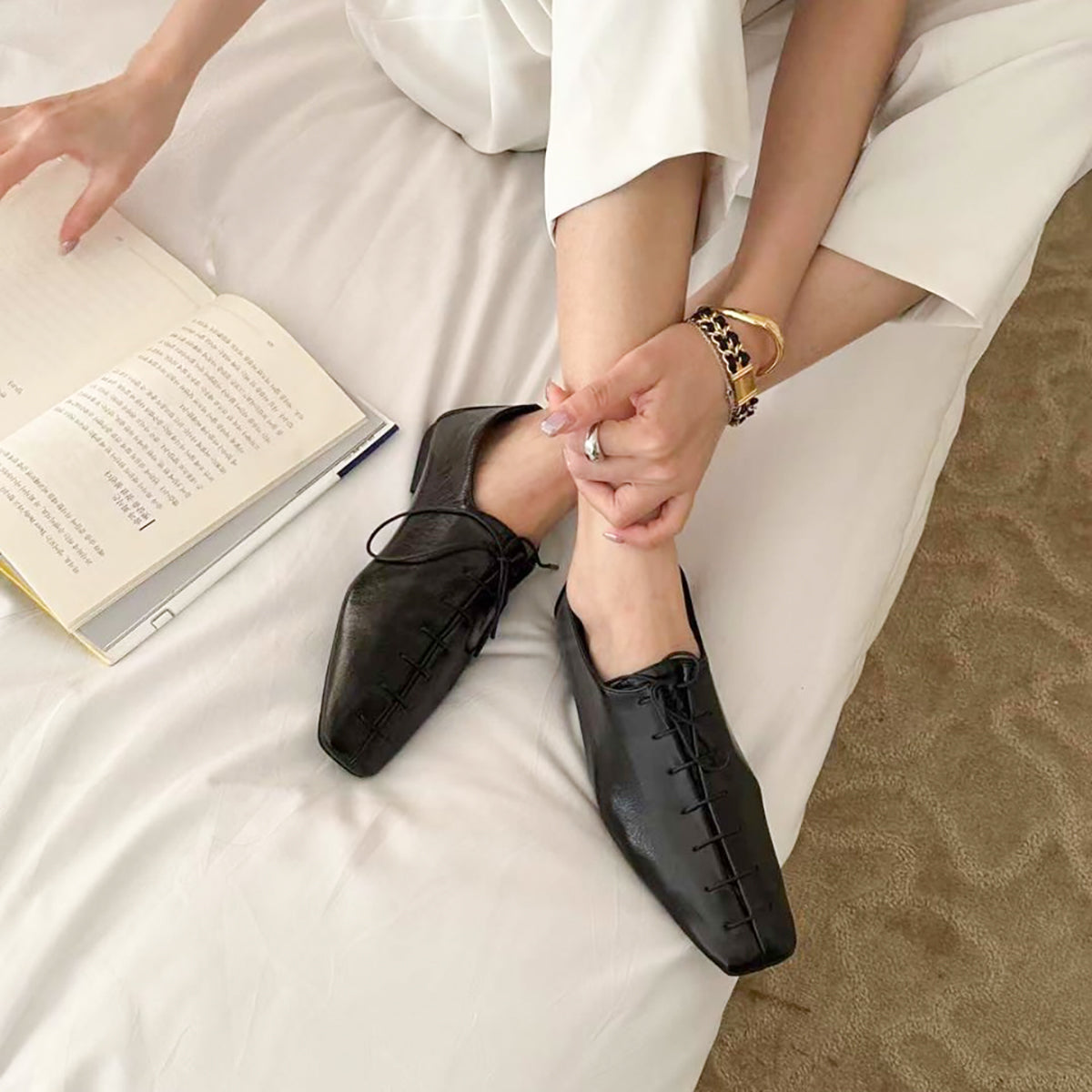 レースアップマニッシュシューズ【280-6】