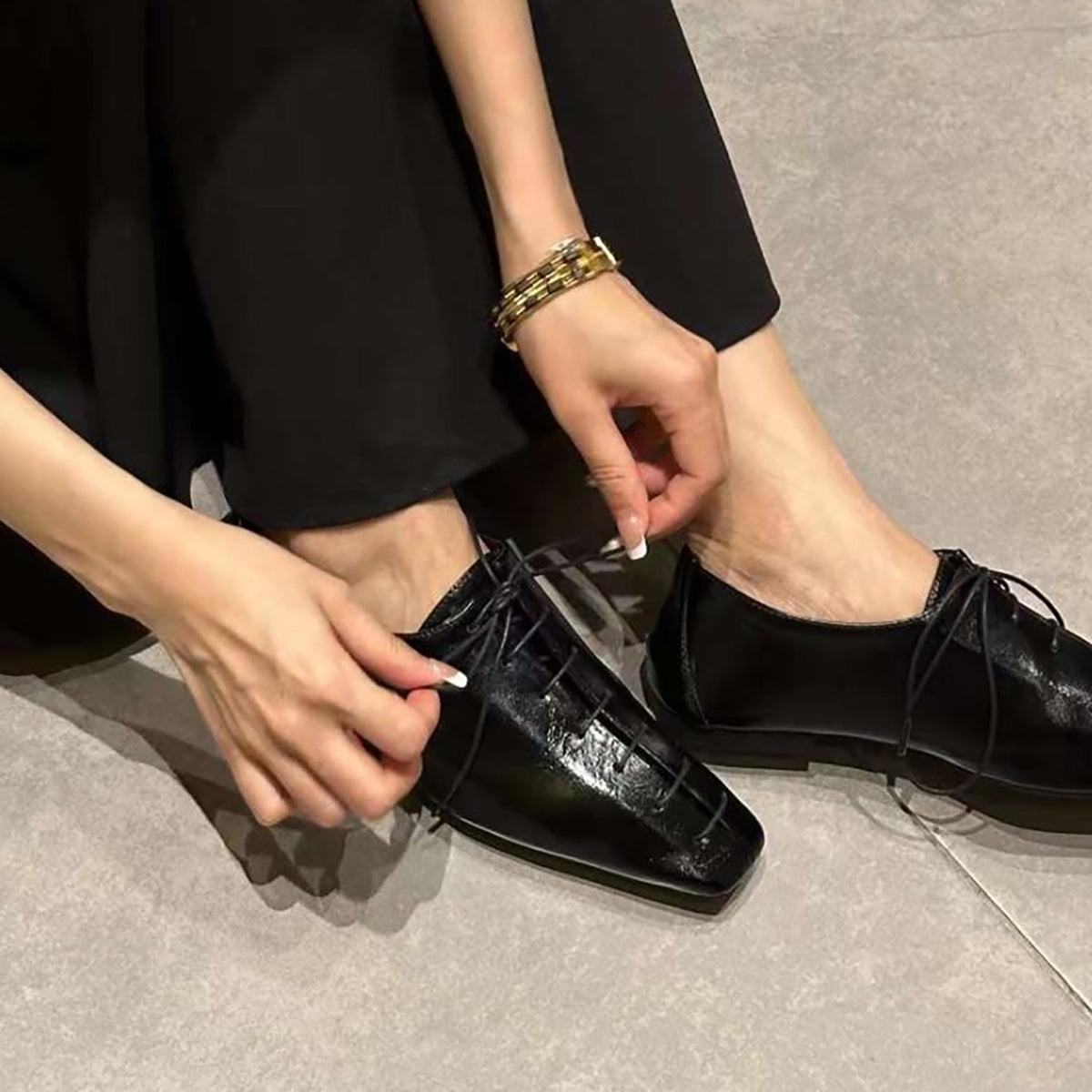 レースアップマニッシュシューズ【280-6】