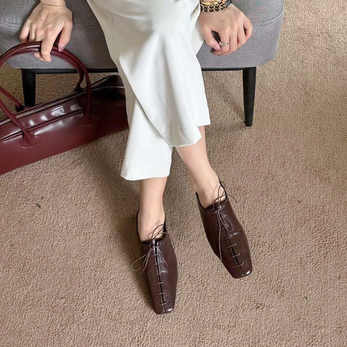 レースアップマニッシュシューズ【280-6】