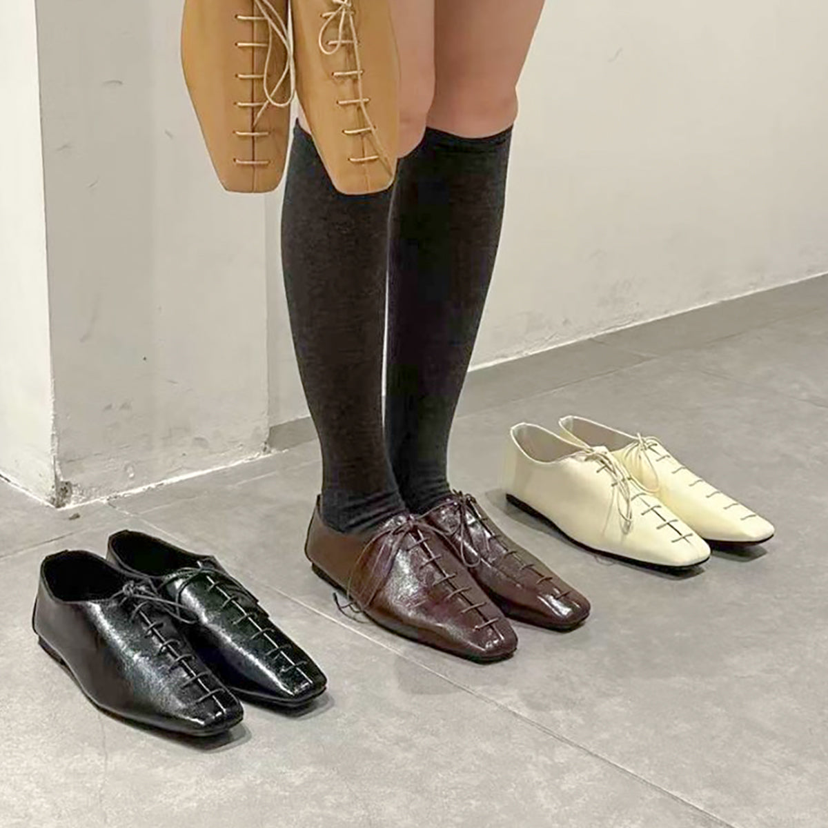 レースアップマニッシュシューズ【280-6】