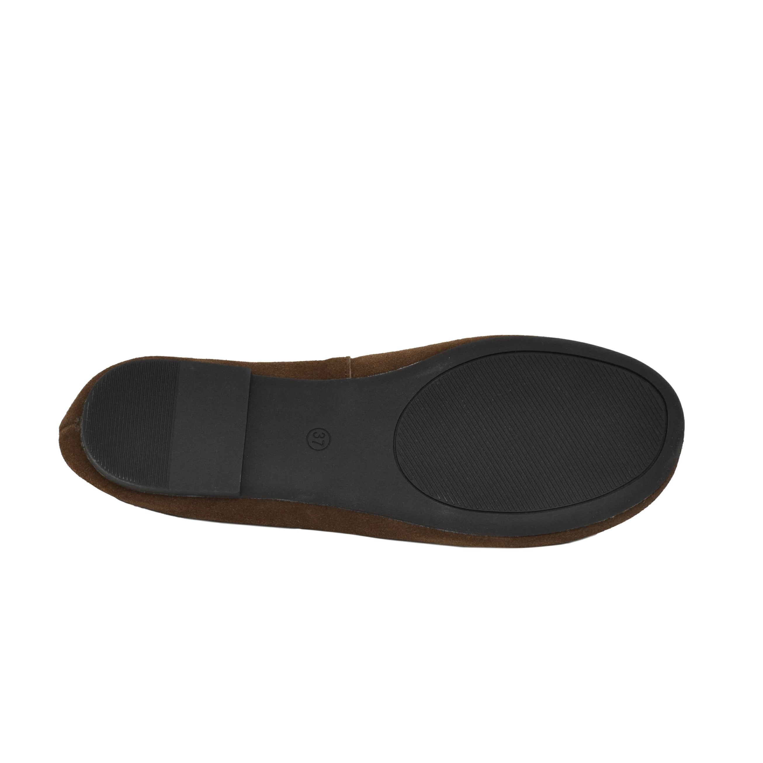 スエードメタルフラットパンプス【5553-3】