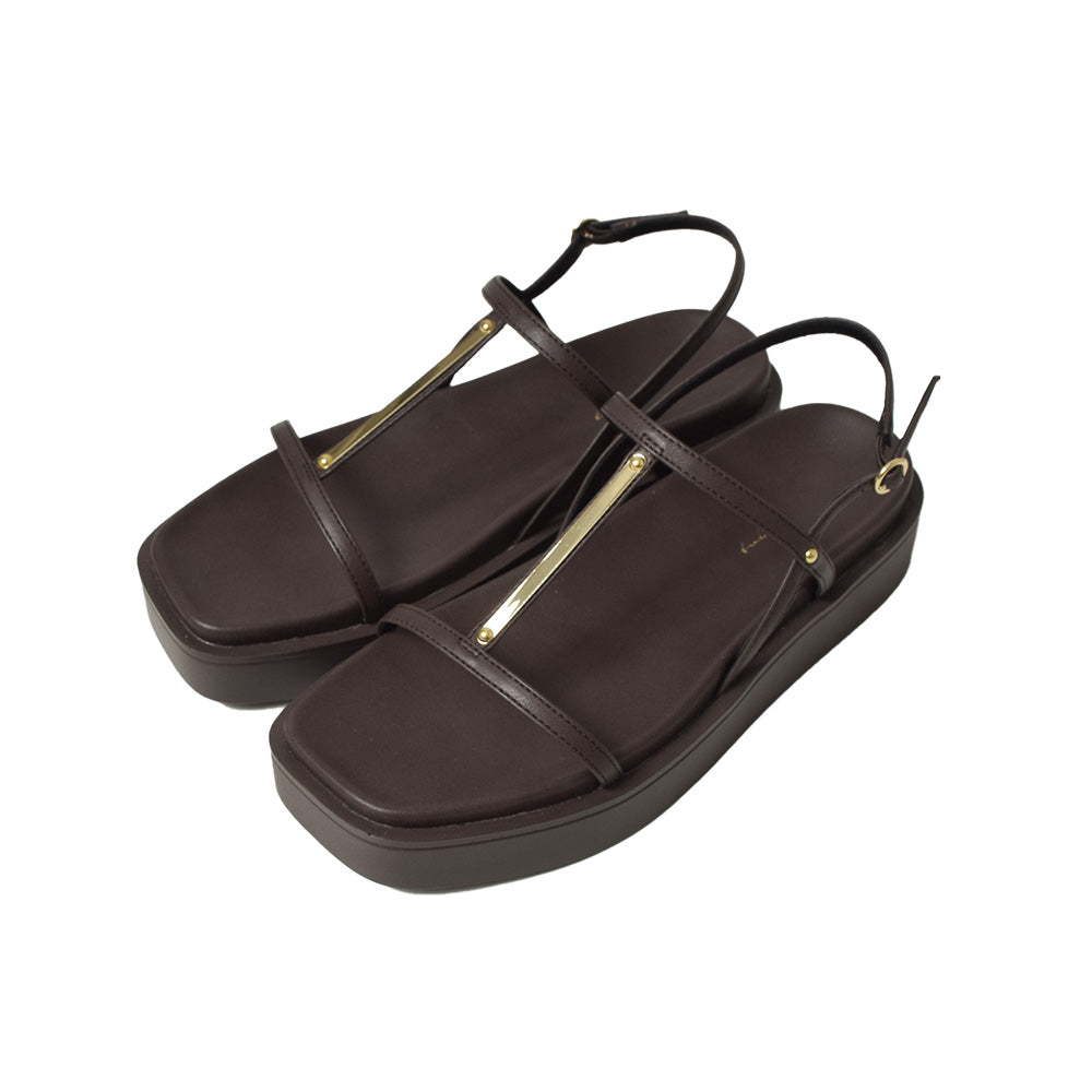 <2025SS>メタルパーツ厚底サンダル【7506】