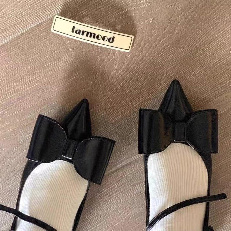 リボンストラップパンプス 166-52