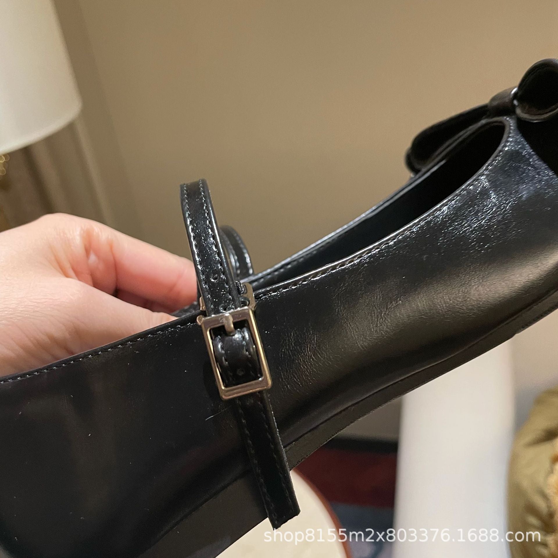 リボンストラップパンプス 166-52