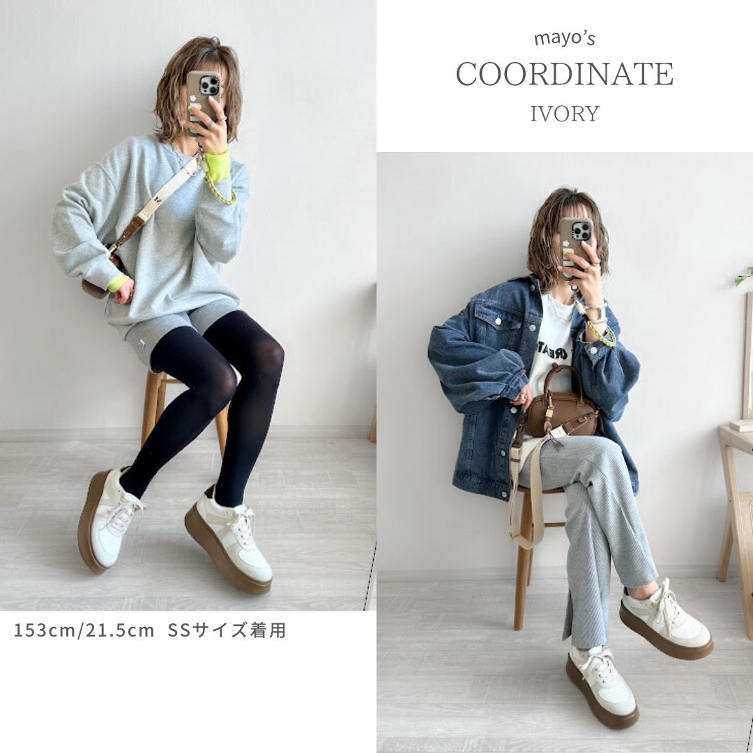 <mayoさんコラボ>ラク盛れスニーカー 【1-7501-o】