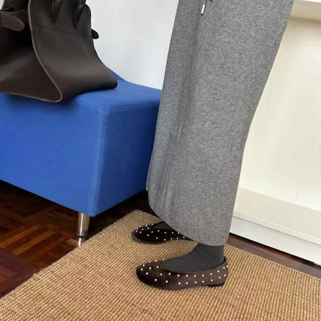 Vカットパールパンプス【560-58】