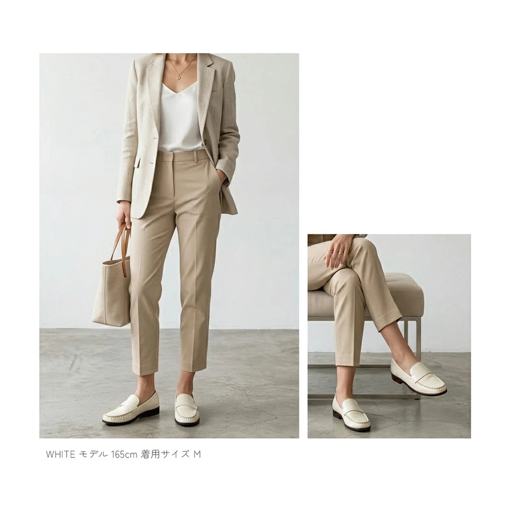 スクエアトゥヒールローファー【m-26a11】