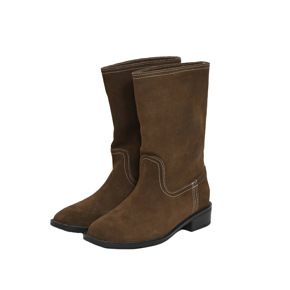 本革ミドルブーツ【8825a-1】