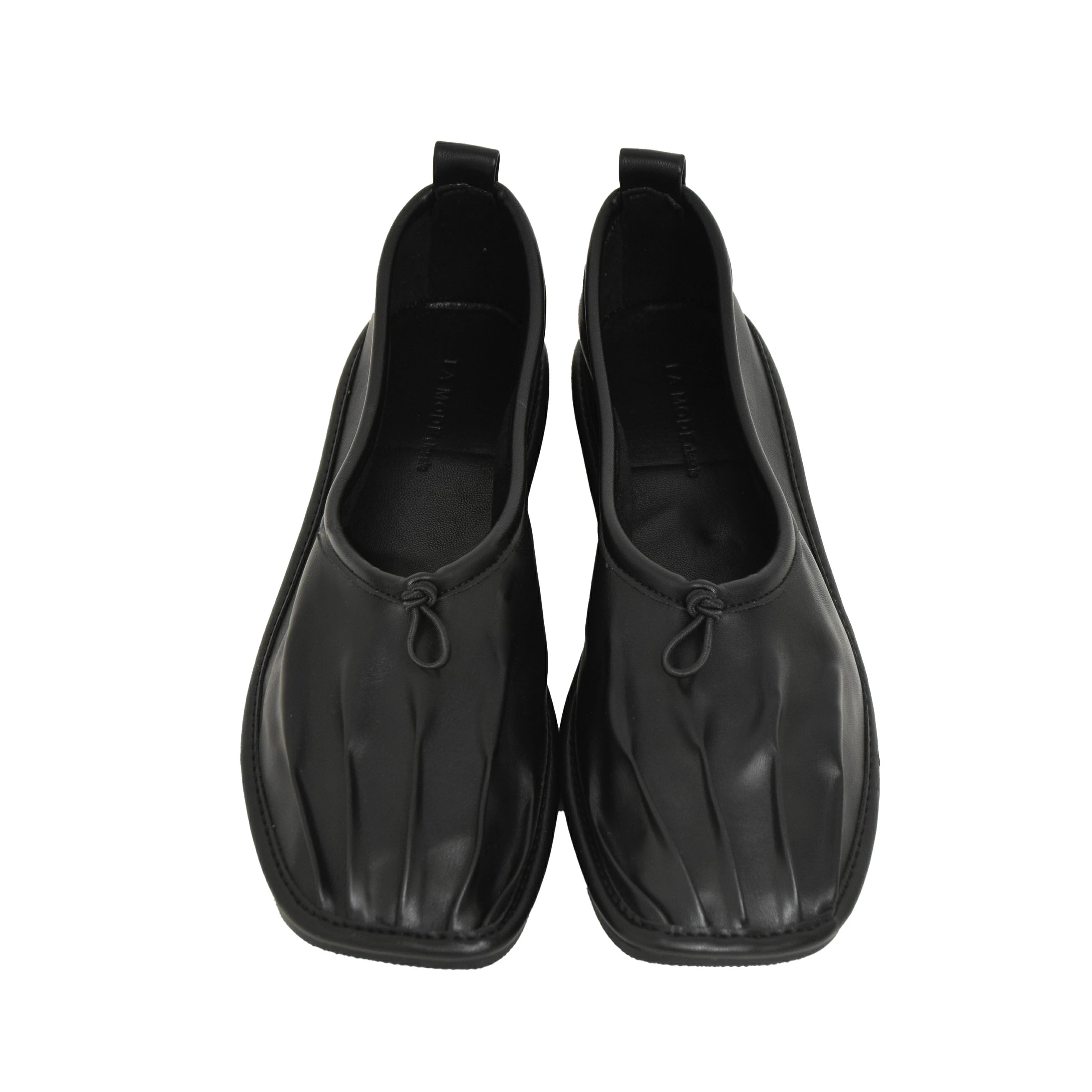 スクエアトゥゴムギャザーパンプス【8281-6】