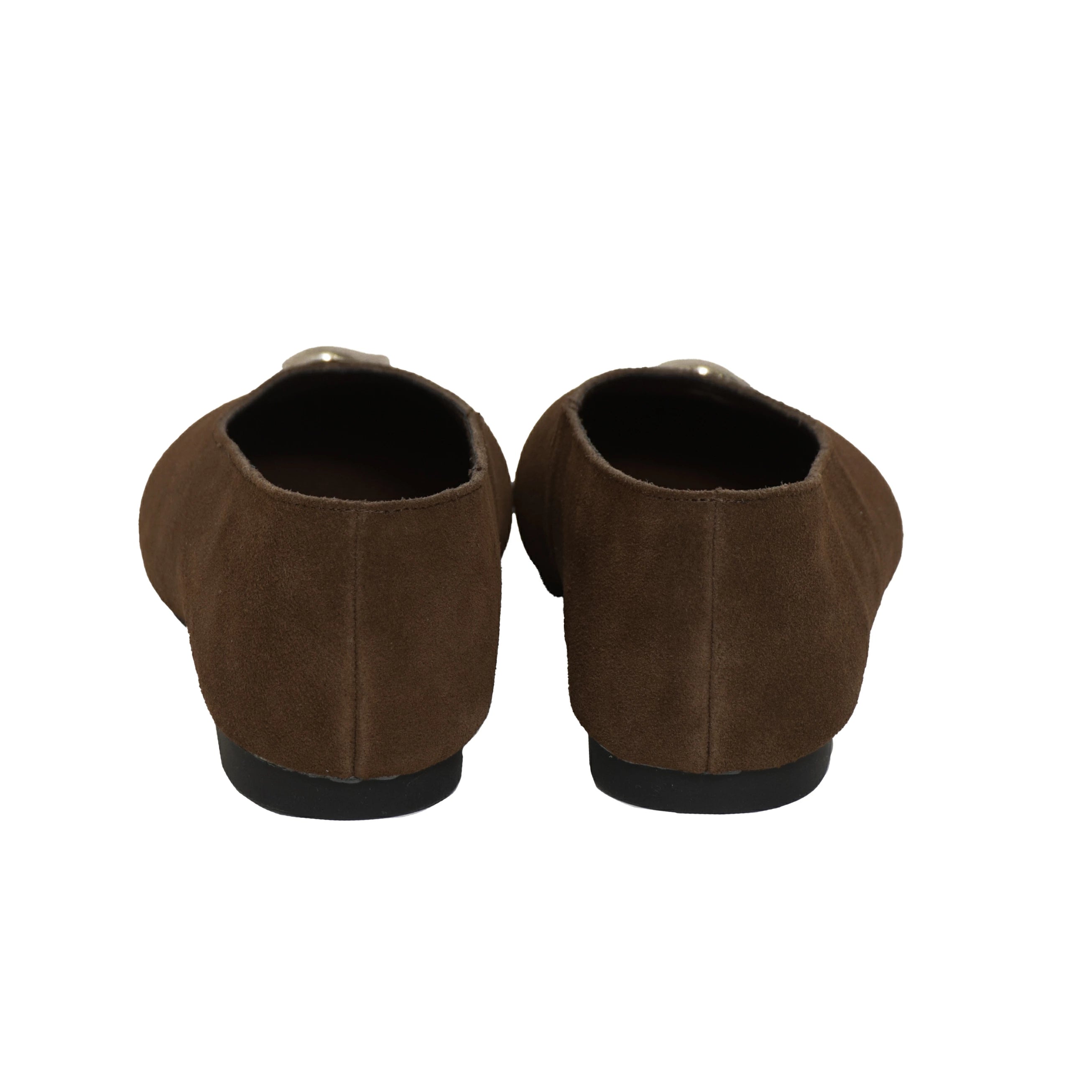 スエードメタルフラットパンプス【5553-3】