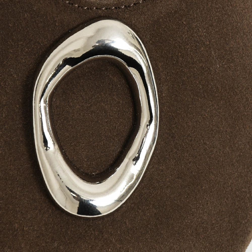 スエードメタルフラットパンプス【5553-3】