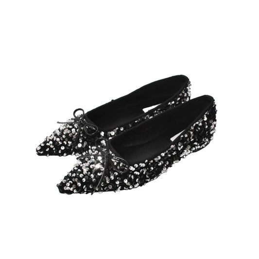 ポインテッドトゥスパンコールパンプス【a9166-6】